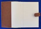 2010 Ebay Social Brown Leather Covered Notebook With Clasp-7  X 9 1 2 