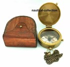 Antique Brass Pocket Compass Vintage Dollond Style Nautical Gift Collectible