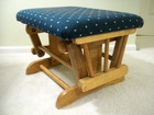 Upholstered Teal Ottoman Rocker Glider Footstool Baby Nursery 21   X 16   X 14  