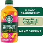 Starbucks Refreshers Concentrate Mango Dragonfruit refreshing Drink 32 Fl Oz 