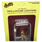 Vtg Miniature Dollhouse Light  h2022 Wall Brass Carriage Lamp s  1 24 12v - Nos