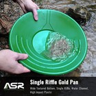 2 Pack Asr Outdoor 10  Green Riffled Gold Panning Pan Mining Prospecting