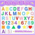 664 Pcs Foam Letter Stickers alphabet Number Shape Stickers vibrant Colors 