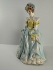 Vintage Victorian Lady Porcelain Planter - Made In Japan Hand Painted gilded