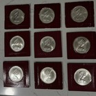Lot Of 9 1973 Unc Sterling Silver Proof Bahamas Islands 2 Dollar Frankling Mint 