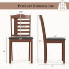 Dining Chair Set Of 4 With Faux Leather Upholstered Seat   Rubber Wood Frame