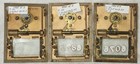 3 Antique Vintage Brass Post Office Box Doors With Frames And Combinations 