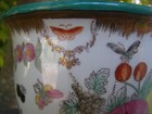 Vintage Chinese Famille Rose Porcelain Planter W underplate