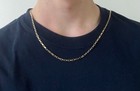 Real Genuine 1 20 14k Yellow Gold Paperclip Box Chain Necklace - 1 4mm Men Women