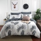 Evergreen Print 100  Cotton Bedding Set  3pc Or 5pc Duvet Cover Set All Sizes