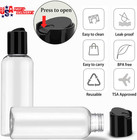 5 Pack 3 4 Oz Travel Bottles For Toiletries Tsa Approved Leakproof Plastic Empty