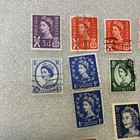 15 Used Vtg  British Elizabeth Ii Mixed Stamps Lot  1950-1975   1 Ships- A Deal 