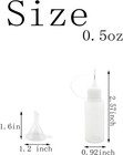 18 Pcs Precision Tip Applicator Bottles  0 5 Ounce Translucent Glue Bottles  Wit