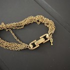 Trifari Vintage Gold Plated Renaissance Stained Purple Green Glass Necklace