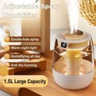 1 5l Humidifiers For Bedroom Indoor Ultrasonic Cool Mist Led Humidifier Top Fill