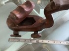 Vintage antique Hand Carved Wooden Horse Handcrafted Childs Pull roll  Toy