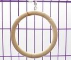 The Parrot Essentials Single Wooden Rope Ring Swing Bird Toy