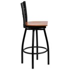 30 25 In  Black And Cherry Swivel Bar Stool