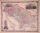 Rare Antique 1860 Map Of Georgetown   Washington Dc By Johnson   Browning 14x18