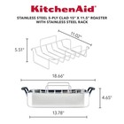Kitchenaid 5-ply Clad Stainless Steel Roasting Pan roaster With 
