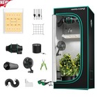 Mars Hydro Complete Grow Tent Kit Ts 600 100w Led Grow Light  inline Fan Kits