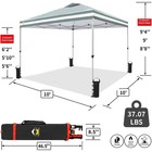 Crown Shades 10x10 Ft Pop Up Canopy Tent  Push Center Lock  Cyan Stripes  used 