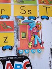Vintage 70-80s Mcgraw Hill Die Cut Out Paper Alphabet Train Classroom Teacher 