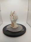 Vintage Lefton Ceramic Victorian Lady Hands Bud Vase Planter Tmk- To05