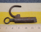 Antique Primitive Spring Loaded - Screw Key Barrel Lock - Hand Forged  C  1890 s
