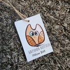 Nwt Katydids Kritters Purple Hand-made Cute Cat Shaped Pillow