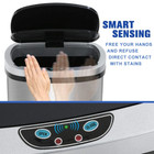 13 Gallon Stainless Steel Touchless Kitchen Trash Can With Motion Sensor