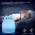 Cute Cat Night Light For Kids Room Soft Silicone Control Sensitive Lamp