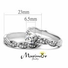 1 78 Ct Round Cut Cz Stainless Steel Twisted Wedding Ring Band Set Women s 5-10