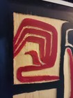Northwest Coast Indigenous Hand Carved Burial Box Panel On Cedar Plank 