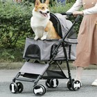 Xxl Pet Dog Stroller Pram Dog Carrier Pet Jogger Pushchair With Basket   Cover