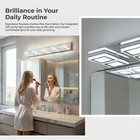32   Vanity Light 5 Lights Dimmable Led Bathroom Over Mirror Wall Fixture Chrome