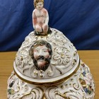 Vintage Numbered Capodimonte 16 1 2    Jar urn Erotic Orgia Cherubs W lid