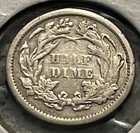 1872 Seated Liberty Half Dime Xf  Vintage Rare Us 1 2 Dime 5c