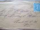 Confederate States Csa Blue 10 Cent Postage Stamp Richmond Cover 1863 Jeff Davis