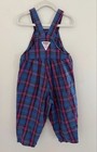 Vintage Oshkosh Bgosh Vestbak Plaid Overalls Purple 3t