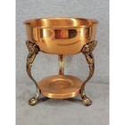 Vintage Copper Warming Stand Lion Head Paw Feet Chafing Dish 6 5 Inch Regency