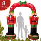Ourwarm 8ft Christmas Inflatables Outdoor Decorations  Large Nutcracker Red