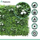 40 x 40  Artificial 3d Faux Ivy Fence Mixed Panel Mat Wall Fence Hedge Decor  02