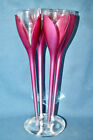 Moet   Chandon Set Of 4 Imperial Rose Champagne Flutes Glasses Base   Box
