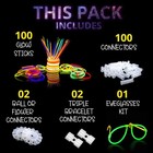 Ammy Glow-205 Pcs Glow Sticks-100 Pack Bulk Party Favors For Kids-neon Glow 