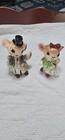 Vtg Anthropomorphic Miniature Boy Girl Mouse Mice Couple Salt   Pepper Shakers