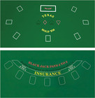2 Sided Texas Holdem And Blackjack Casino Felt Layout 36 Inch X 72 Inch