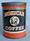 Mohican Coffee Tin   Indian  Chief     1 Lp Can