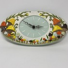 Vintage Atlantic Mold Mushroom Wall Clock  Ceramic Oval  read 