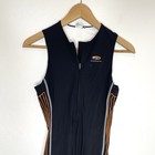 Blueseventy Tri Suit Womens Medium Black Orange Pockets Triathlon 